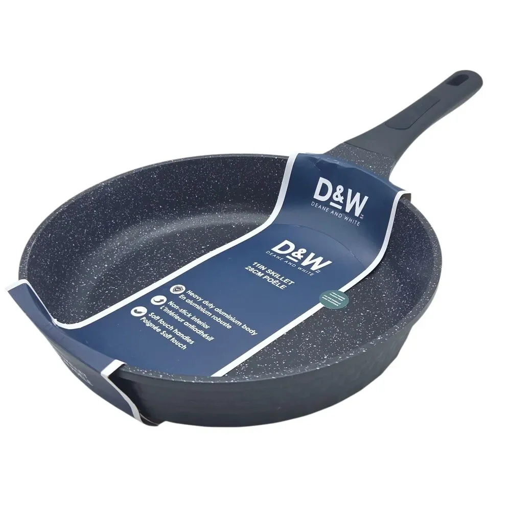 D&W Deane And White Cookware 11in Frying Pan Skillet Nonstick‎ Interior Black